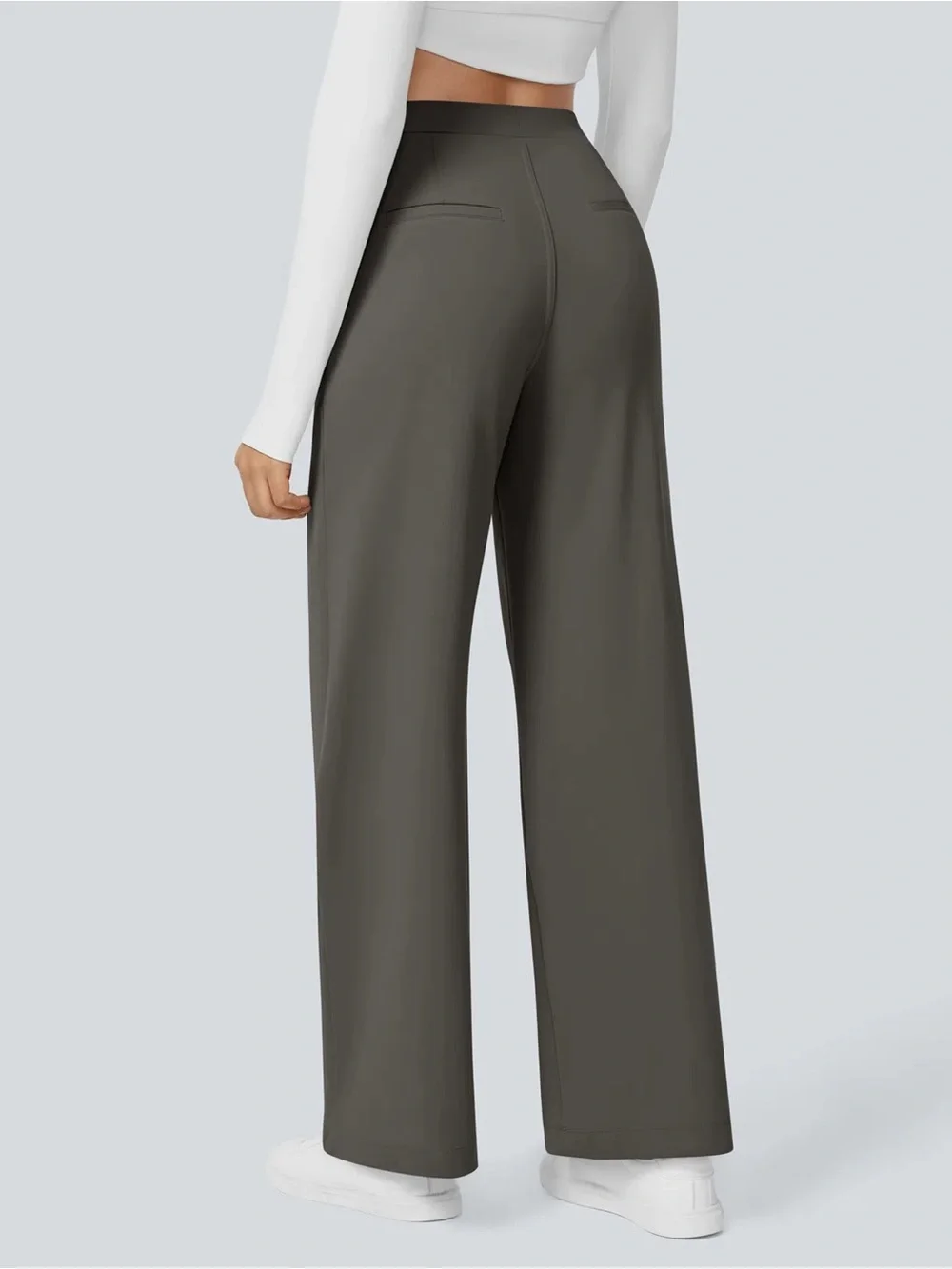 NWT - Halara Flex™ DayStretch High Waisted Straight Leg Pants - Deep Red Grey